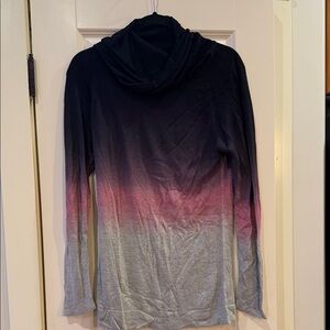 Gradient Hooded Long Sleeve Sweater
